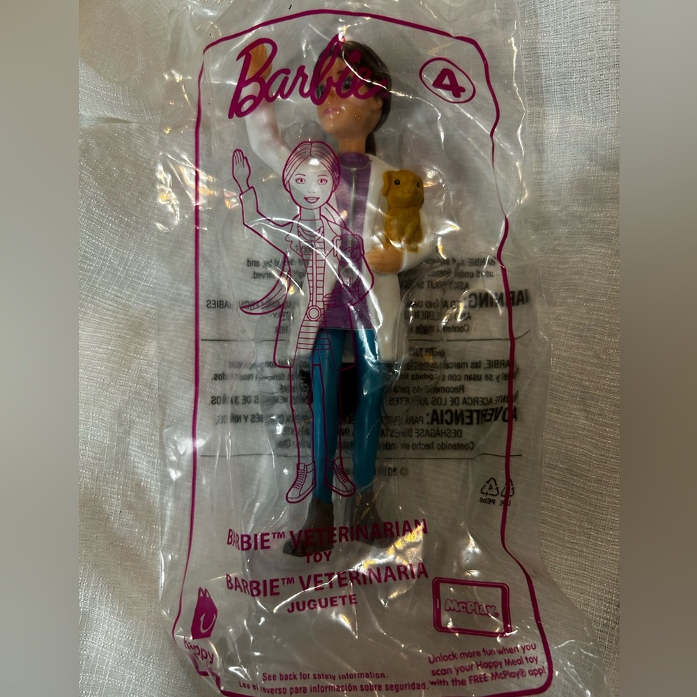 Happy Meal Toy, Barbie Veterinarian with Brown Hair
